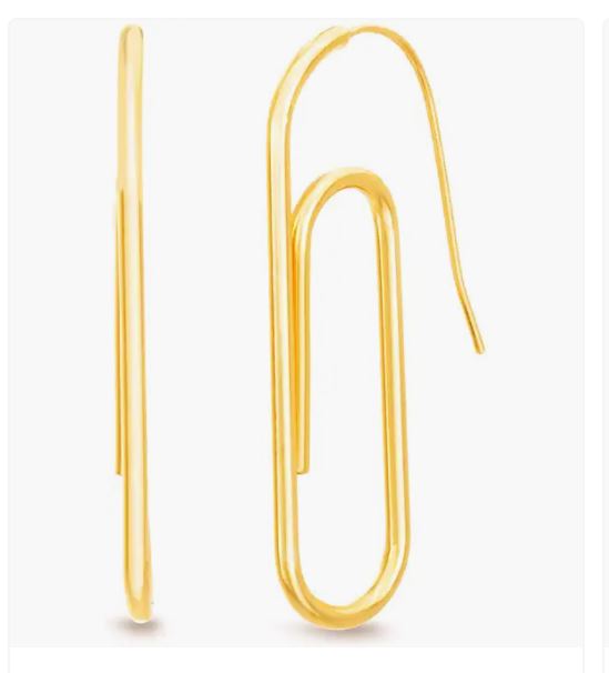 Gold Paperclip Earrings Just Classically Cassidy
